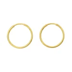 گوشواره طلا 18 عیار زنانه مدل حلقه ای
